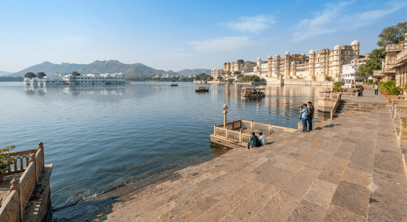 Ambrai Ghat: Udaipur’s Iconic Lakefront Beyond the Sunset